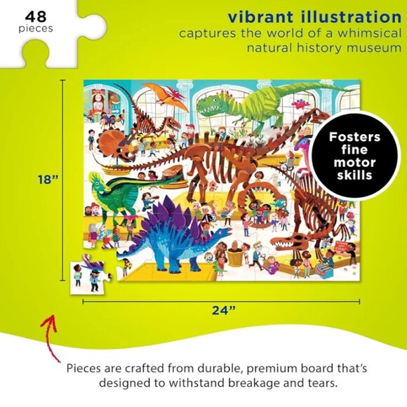 CROCODILE CREEK ABOVE+BELOW 48 PIECE JIGSAW-DAY AT THE DINOSAUR MUSEUM-AGES 4-8 - Picture 4 of 8